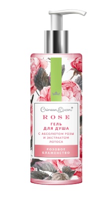 Гель для душа "Розовое блаженство" с абсолютом розы и экстрактом лотоса, Crimean Queen Rose, 200г