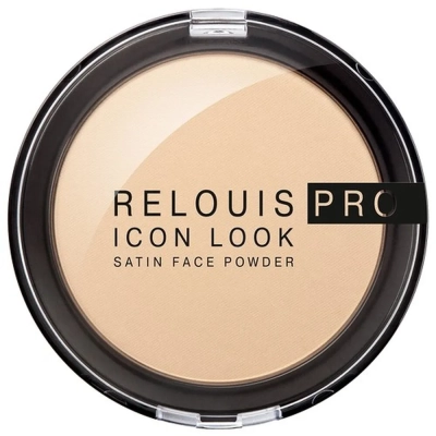 Пудра компактная PRO Icon Look Satin Face Powder тон 01 натуральный бежевый, 9 г