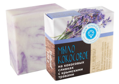 Мыло на кокосовых сливках "Ежедневный уход" с экстрактами крымских трав