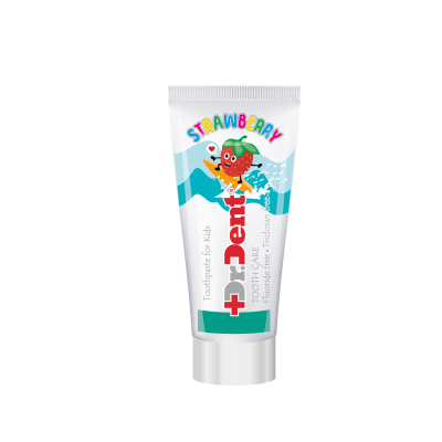 Паста зубная детская Dr.Dent Клубничка без фтора 3+, 75 г
