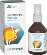 Прополис-спрей безалкогольный TAIGA с живицей, при болях в горле и простудных заболеваниях, 50 мл