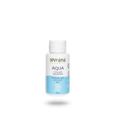 Гель для умывания «AQUA» на основе органического алоэ с гиалуроновой кислотой, 50 мл