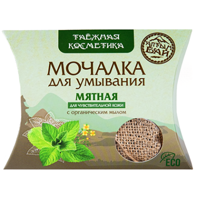 Мочалка для умывания Мятная для чувствительной кожи, 60 г