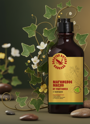 Магниевое масло От растяжек с плющом, 290 мл Магниевое масло От растяжек с плющом, 290 мл