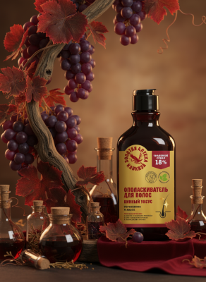 Ополаскиватель для волос Укрепление и блеск с винным уксусом, 290 мл Ополаскиватель для волос Укрепление и блеск с винным уксусом, 290 мл