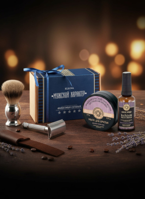 Подарочный набор №1 Мужской характер (Мыло для бритья, Бальзам после бритья)