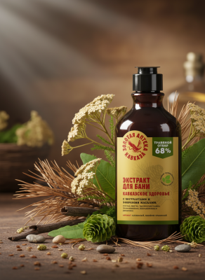 Экстракт для бани Кавказское здоровье противовоспалительный, 290 мл Экстракт для бани Кавказское здоровье противовоспалительный, 290 мл