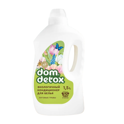 Кондиционер для белья Луговые травы Dom Detox, 1,5 л Кондиционер для белья Луговые травы Dom Detox, 1,5 л