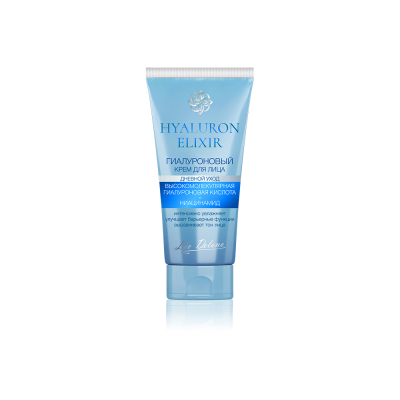 Гиалуроновый крем для лица Hyaluron Elixir дневной уход, осветляет кожу и сокращает морщины, 50 г