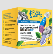 Экологичные таблетки для посудомоечных машин «Spotless Dishes» Pure Water, 100 шт