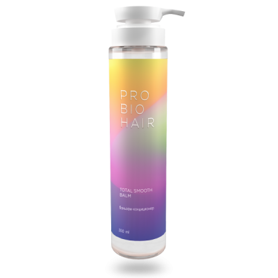 PRO BIO HAIR TOTAL SMOOTH BALM, бальзам-кондиционер с протеинами пшеницы протеинами сои, 350 мл