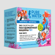 Экологичные таблетки для посудомоечных машин «Pure White» Pure Water, 50 шт