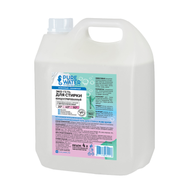 Концентрированный гель для стирки PURE Water, 4 л
