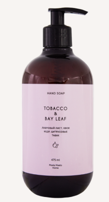 Жидкое мыло для рук Tobacco & Bay leaf парфюмированное, 475 мл