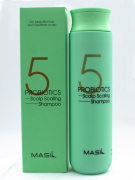 Шампунь для волос и кожи головы глубокоочищающий с пантенолом 5 probiotics scalp scaling shampoo, 300 мл