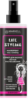 Спрей для сухих и поврежденных волос Life Styling Легкое расчесывание, 195 мл