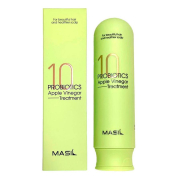  Маска-бальзам для волос 10 probiotics apple vinegar treatment​ с яблочным уксусом для укрепления и придание блеска , 300 мл​