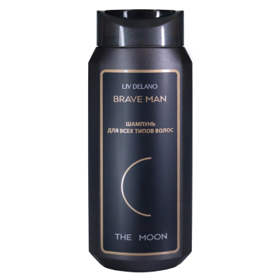 Шампунь для всех типов волос "The moon" Brave Men с экстрактом вулканической воды и активированным углем, 250 мл
